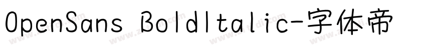 OpenSans BoIdItalic字体转换